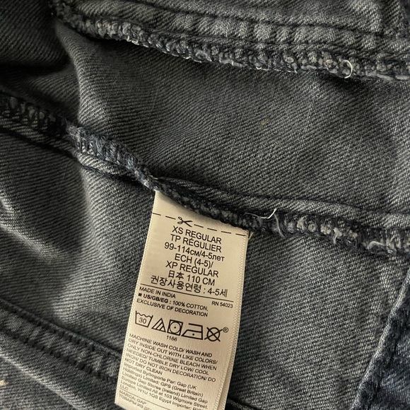 Girls Denim Jacket with Silver Details Long Sleeve, button down size XS - Picture 6 of 7